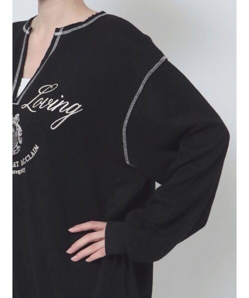 jouetie（ジュエティ）の「ニットライクロゴプルオーバー（Tシャツ/カットソー・レディース・ピンク/グレー/ブラック・MEDIUM）」の11枚目の写真