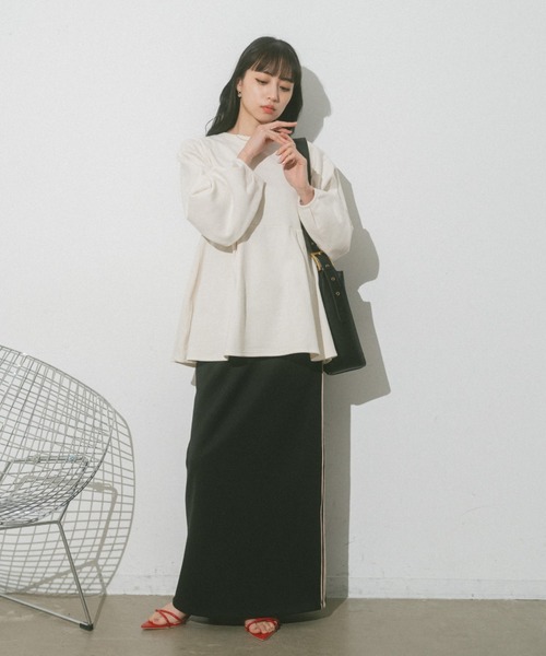 VANNIE U（ヴァニーユー）の「ダブルジップペプラムスウェット（スウェット・レディース・アイボリー/ブラック・FREE）」の19枚目の写真