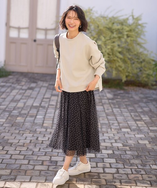 ANY(エニィ)の「ダンボールプルオーバー(スウェット・レディース・ライラック系/ブルー系/ベージュ系/グレー系・F)」の16枚目の写真