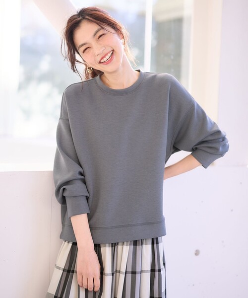 ANY(エニィ)の「ダンボールプルオーバー(スウェット・レディース・ライラック系/ブルー系/ベージュ系/グレー系・F)」の18枚目の写真