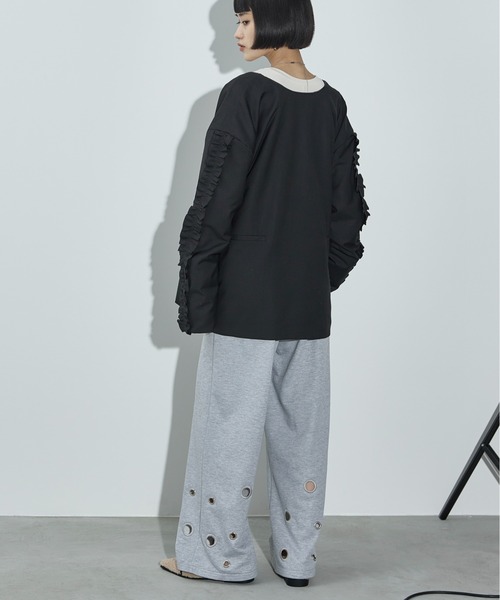 セール】アイレットヘムスウェットイージーパンツ（スウェットパンツ