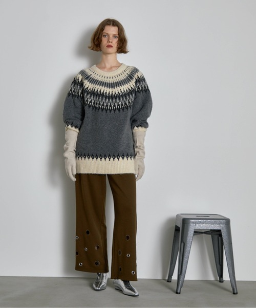 THE YOn（ザヨン）の「アイレットヘムスウェットイージーパンツ（スウェットパンツ・レディース・アイボリー/グレー/ライム/ネイビー/ブラウン/セージグリーン・FREE）」の8枚目の写真