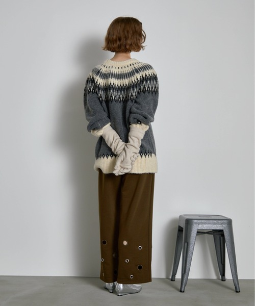 THE YOn（ザヨン）の「アイレットヘムスウェットイージーパンツ（スウェットパンツ・レディース・アイボリー/グレー/ライム/ネイビー/ブラウン/セージグリーン・FREE）」の10枚目の写真