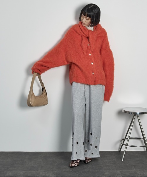 THE YOn（ザヨン）の「アイレットヘムスウェットイージーパンツ（スウェットパンツ・レディース・アイボリー/グレー/ライム/ネイビー/ブラウン/セージグリーン・FREE）」の14枚目の写真