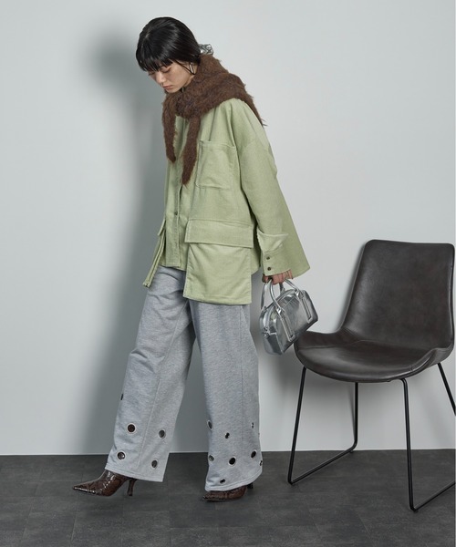 THE YOn（ザヨン）の「アイレットヘムスウェットイージーパンツ（スウェットパンツ・レディース・アイボリー/グレー/ライム/ネイビー/ブラウン/セージグリーン・FREE）」の20枚目の写真