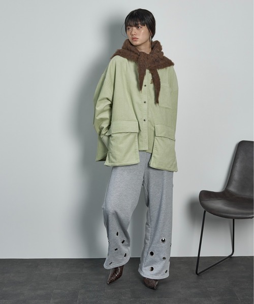 THE YOn（ザヨン）の「アイレットヘムスウェットイージーパンツ（スウェットパンツ・レディース・アイボリー/グレー/ライム/ネイビー/ブラウン/セージグリーン・FREE）」の19枚目の写真