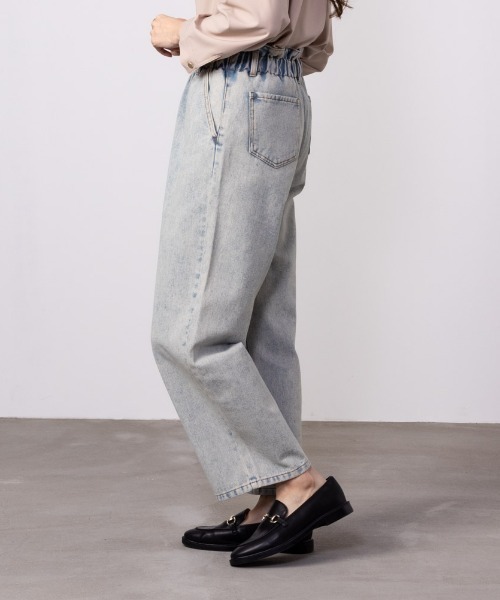 Mac-House（マックハウス）の「GOOD CREW グッドクルー ペーパーバッグデニム（デニムパンツ・レディース・ケミカルウォッシュ/サックスブルー系・S/M/L）」の5枚目の写真