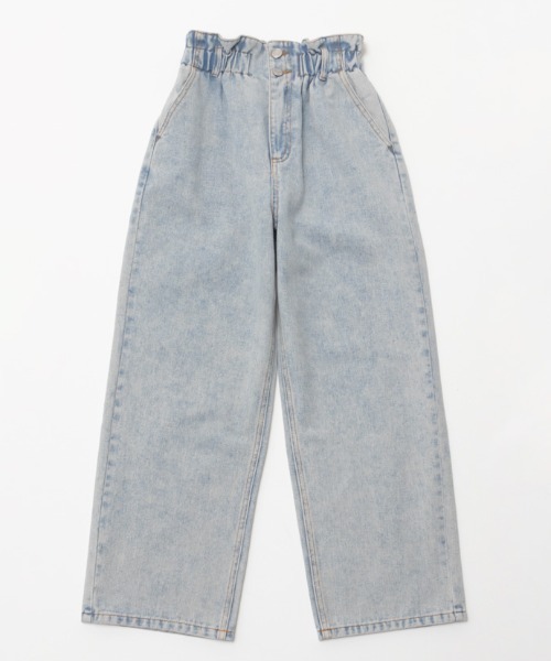Mac-House（マックハウス）の「GOOD CREW グッドクルー ペーパーバッグデニム（デニムパンツ・レディース・ケミカルウォッシュ/サックスブルー系・S/M/L）」の7枚目の写真