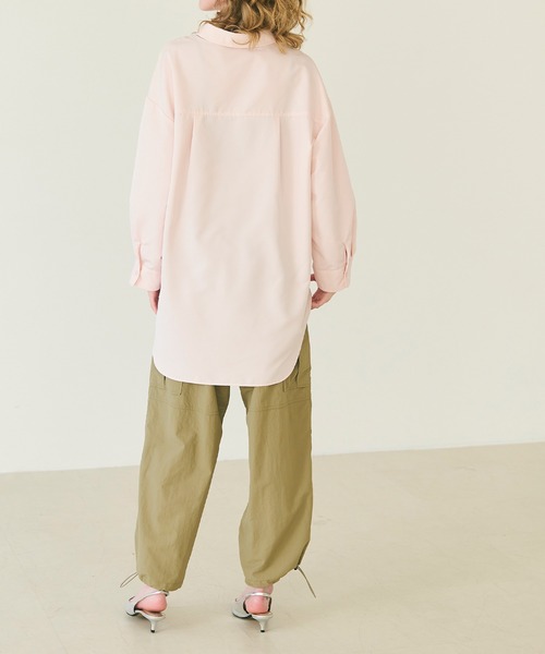 coca(coca)(コカ)の「オーバーサイズシャツ(シャツ/ブラウス・レディース・ホワイト/ライトピンク・L/M)」の10枚目の写真