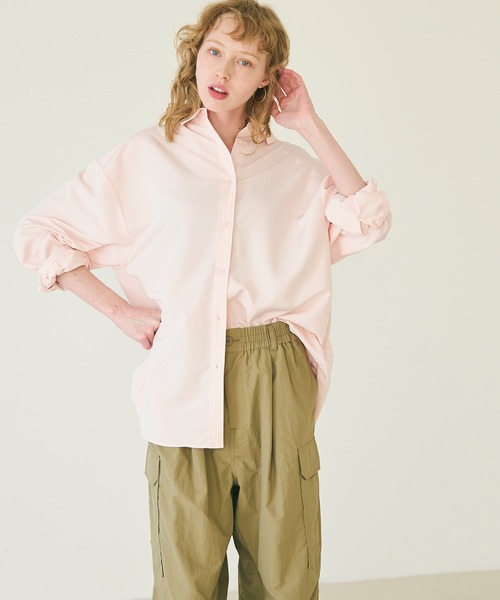 coca(coca)(コカ)の「オーバーサイズシャツ(シャツ/ブラウス・レディース・ホワイト/ライトピンク・L/M)」の11枚目の写真