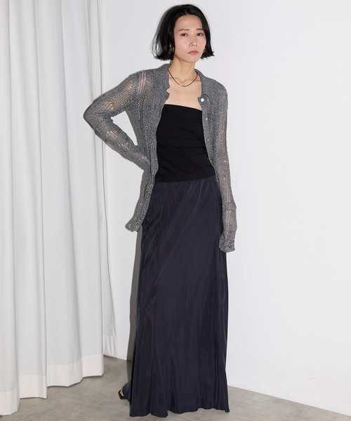 leimn（レイムン）の「メッシュニットポロシャツ（ポロシャツ・レディース・ホワイト/ブラック×ホワイト・M）」の7枚目の写真