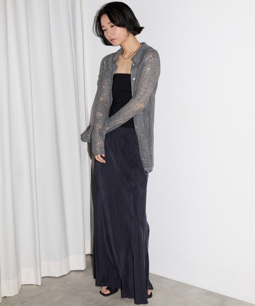 leimn（レイムン）の「メッシュニットポロシャツ（ポロシャツ・レディース・ホワイト/ブラック×ホワイト・M）」の9枚目の写真