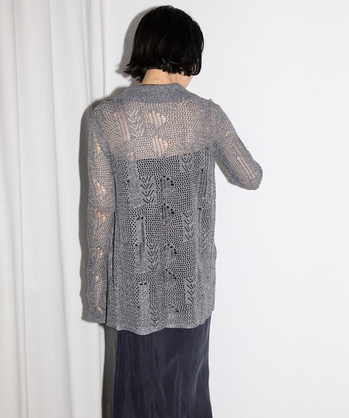 leimn（レイムン）の「メッシュニットポロシャツ（ポロシャツ・レディース・ホワイト/ブラック×ホワイト・M）」の12枚目の写真