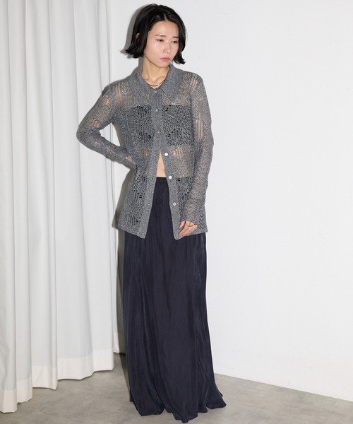 leimn（レイムン）の「メッシュニットポロシャツ（ポロシャツ・レディース・ホワイト/ブラック×ホワイト・M）」の21枚目の写真