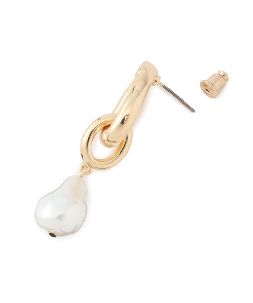 VIS（ビス）の「しずくメタルパールピアス（ピアス（両耳用）・レディース・ゴールド/シルバー・FREE）」の6枚目の写真