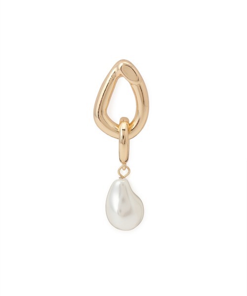 VIS（ビス）の「しずくメタルパールピアス（ピアス（両耳用）・レディース・ゴールド/シルバー・FREE）」の8枚目の写真