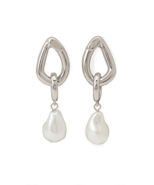 VIS（ビス）の「しずくメタルパールピアス（ピアス（両耳用）・レディース・ゴールド/シルバー・FREE）」の9枚目の写真