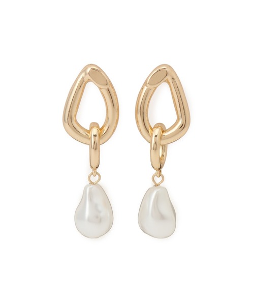 VIS（ビス）の「しずくメタルパールピアス（ピアス（両耳用）・レディース・ゴールド/シルバー・FREE）」の10枚目の写真