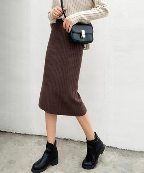 Miniministore(ミニミニストア)の「ニットスカートレディース大人セクシー(スカート・レディース・ブラック系2/ブラウン系1/ブラウン系2/グレー系2/アイボリー系2/ブラック系1/アイボリー系1/グレー系1・FREE)」の6枚目の写真