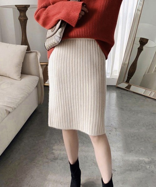 Miniministore(ミニミニストア)の「ニットスカートレディース大人セクシー(スカート・レディース・ブラック系2/ブラウン系1/ブラウン系2/グレー系2/アイボリー系2/ブラック系1/アイボリー系1/グレー系1・FREE)」の7枚目の写真