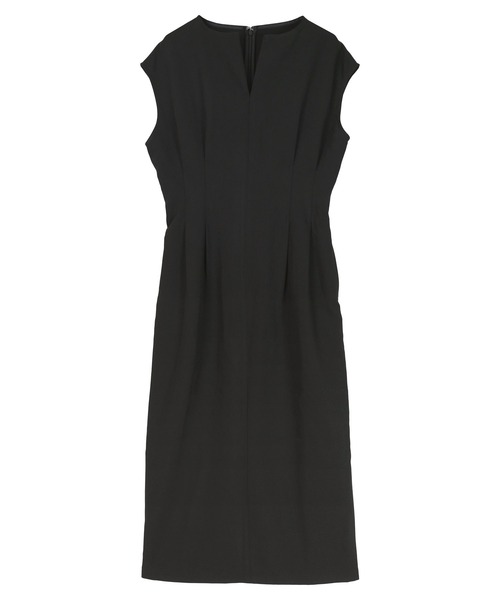 UR'S（ユアーズ）の「キーネックフレンチスリーブウエストタックワンピース（ワンピース・レディース・ブラック/ダークネイビー/グレイッシュベージュ/オフホワイト・S/M/L）」の22枚目の写真