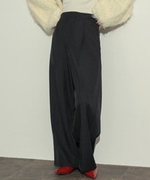 ハイウエストワイドスラックスパンツ