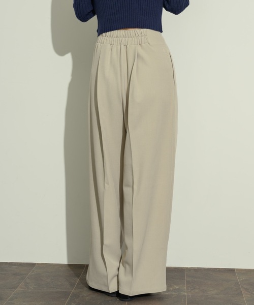 NEUNA（ヌナ）の「ハイウエストワイドスラックスパンツ（スラックス・レディース・グレー/ブラック/ベージュ・FREE）」の10枚目の写真