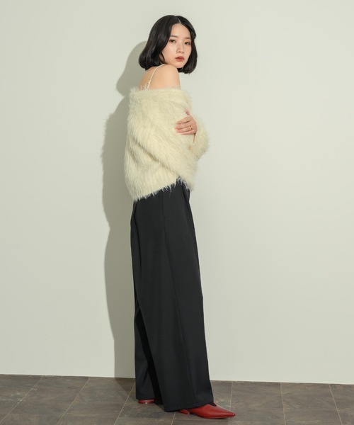 NEUNA（ヌナ）の「ハイウエストワイドスラックスパンツ（スラックス・レディース・グレー/ブラック/ベージュ・FREE）」の20枚目の写真