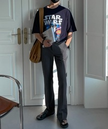 [ASCLO MADE] Tension Semi Bootcut Slacks