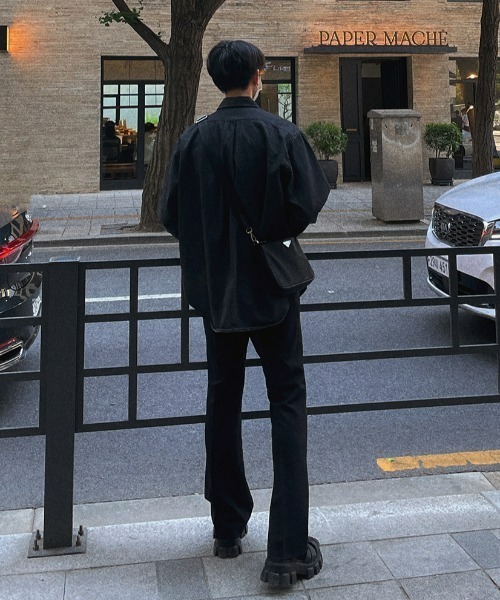ASCLO（エジュクロ）の「[ASCLO MADE] Tension Semi Bootcut Slacks（スラックス・メンズ・ブラック/ベージュ/グレー/ブルー・SMALL/MEDIUM/LARGE）」の8枚目の写真