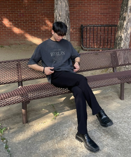 ASCLO（エジュクロ）の「[ASCLO MADE] Tension Semi Bootcut Slacks（スラックス・メンズ・ブラック/ベージュ/グレー/ブルー・SMALL/MEDIUM/LARGE）」の18枚目の写真