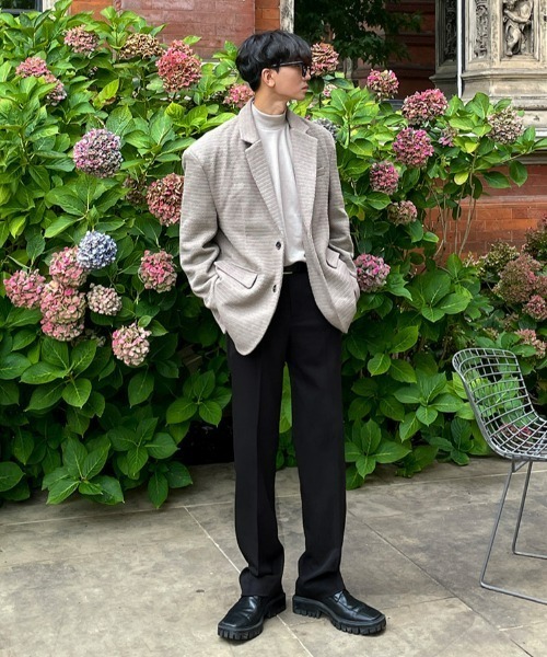 ASCLO（エジュクロ）の「[ASCLO MADE] Tension Semi Bootcut Slacks（スラックス・メンズ・ブラック/ベージュ/グレー/ブルー・SMALL/MEDIUM/LARGE）」の16枚目の写真