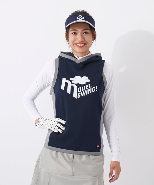 marie claire(マリ・クレール)の「【marie claire/マリ.クレール】レディースカットソーパーカーベスト+インナーシャツセット ゴルフ(ベスト・レディース・ネイビー/グレー/オフホワイト/イエロー・X-LARGE/LARGE/MEDIUM)」の13枚目の写真