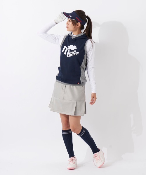 marie claire(マリ・クレール)の「【marie claire/マリ.クレール】レディースカットソーパーカーベスト+インナーシャツセット ゴルフ(ベスト・レディース・ネイビー/グレー/オフホワイト/イエロー・X-LARGE/LARGE/MEDIUM)」の15枚目の写真