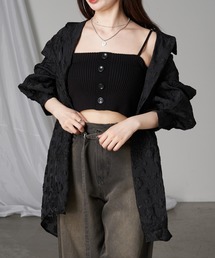 ニットビスチェ付きチュニックシャツ