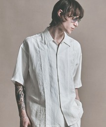 FLOWER EMBROIDERY LINEN SHIRT / フラワー刺繍 リネン シャツ