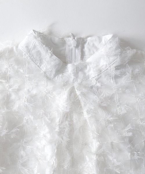 美品 TSURU by Mariko Oikawa ラメチュールレースブラウス