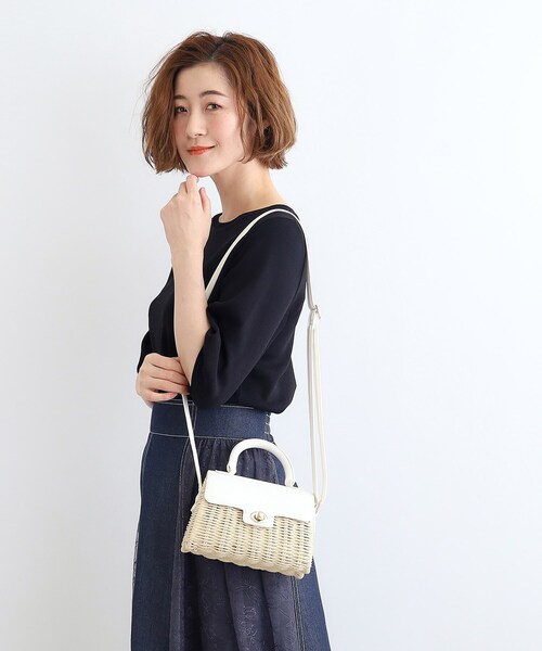 grove(グローブ)の「◆【雑誌掲載】フラップペーパーミニショルダー(ショルダーバッグ・レディース・キャメル/ライトブルー/ブラック/アイボリー/イエロー・00)」の11枚目の写真
