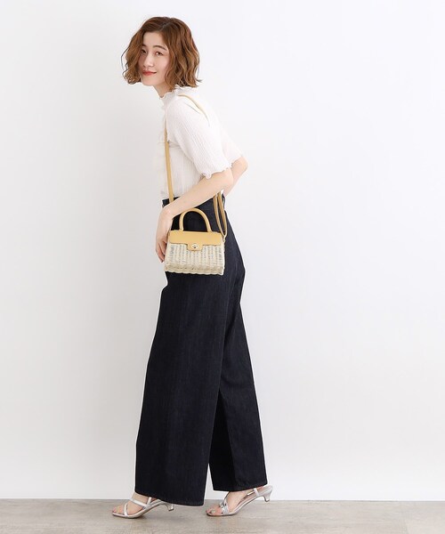 grove(グローブ)の「◆【雑誌掲載】フラップペーパーミニショルダー(ショルダーバッグ・レディース・キャメル/ライトブルー/ブラック/アイボリー/イエロー・00)」の7枚目の写真