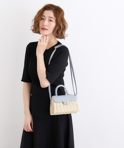 grove(グローブ)の「◆【雑誌掲載】フラップペーパーミニショルダー(ショルダーバッグ・レディース・キャメル/ライトブルー/ブラック/アイボリー/イエロー・00)」の6枚目の写真