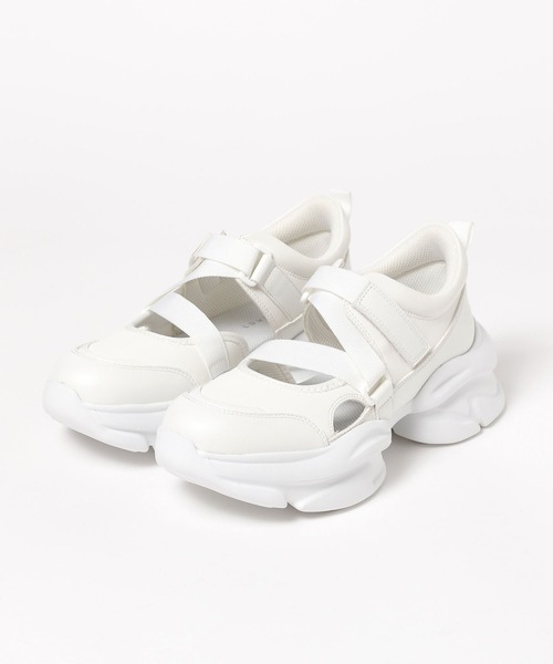 LOWRYS FARM（ローリーズファーム）の「サイドオープンスニーカー 100499（サンダル・レディース・アイボリー/ブラック系その他/ブラック・MEDIUM/LARGE）」の15枚目の写真