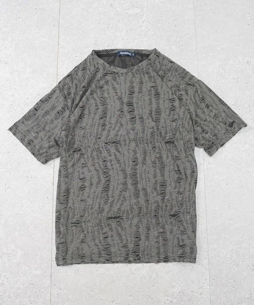 Shoowtime(ショウタイム)の「オーバーサイズダメージクルーネックTシャツ(Tシャツ/カットソー・メンズ・アイボリー/ブラウン/ブラック・LARGE/X-LARGE/MEDIUM)」の16枚目の写真