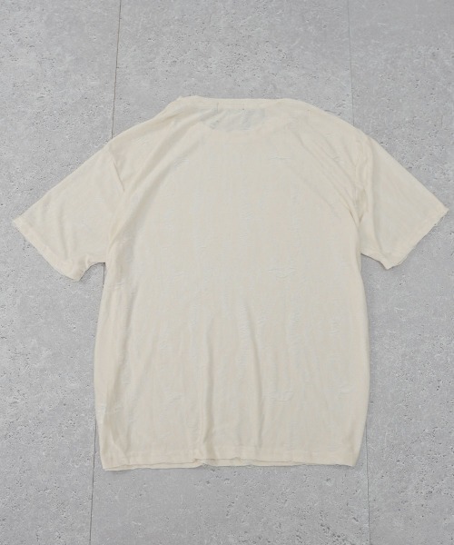 Shoowtime(ショウタイム)の「オーバーサイズダメージクルーネックTシャツ(Tシャツ/カットソー・メンズ・アイボリー/ブラウン/ブラック・LARGE/X-LARGE/MEDIUM)」の21枚目の写真