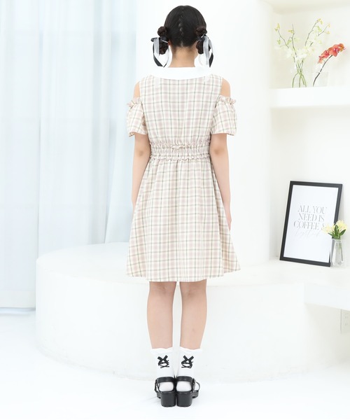 PINKHUNT（ピンクハント）の「PINKHUNT ウエストレースアップワンピース 9326K（ワンピース・キッズ・ベビーピンク/ネイビー・120cm/130cm/140cm/150cm/160cm）」の9枚目の写真