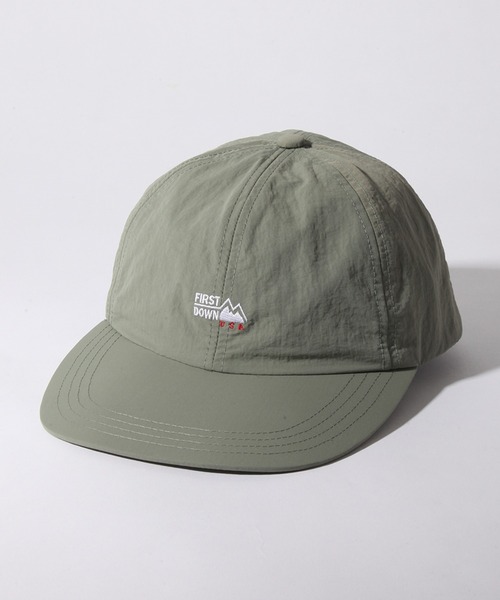 FIRST DOWN（ファーストダウン）の「【FIRST DOWN/ファーストダウン】CAP TASLAN NYLON/ワンポイント刺繍ロゴ タスランナイロン フラットバイザーキャップ 24SS（キャップ・メンズ・ブラック/グレー/セージグリーン・FREE）」の3枚目の写真