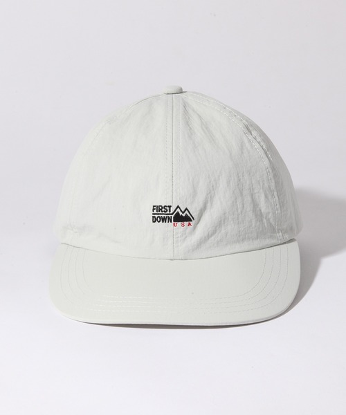 FIRST DOWN（ファーストダウン）の「【FIRST DOWN/ファーストダウン】CAP TASLAN NYLON/ワンポイント刺繍ロゴ タスランナイロン フラットバイザーキャップ 24SS（キャップ・メンズ・ブラック/グレー/セージグリーン・FREE）」の8枚目の写真