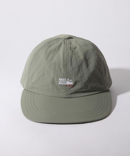 FIRST DOWN（ファーストダウン）の「【FIRST DOWN/ファーストダウン】CAP TASLAN NYLON/ワンポイント刺繍ロゴ タスランナイロン フラットバイザーキャップ 24SS（キャップ・メンズ・ブラック/グレー/セージグリーン・FREE）」の9枚目の写真