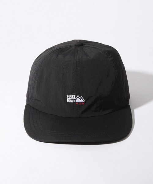 FIRST DOWN（ファーストダウン）の「【FIRST DOWN/ファーストダウン】CAP TASLAN NYLON/ワンポイント刺繍ロゴ タスランナイロン フラットバイザーキャップ 24SS（キャップ・メンズ・ブラック/グレー/セージグリーン・FREE）」の4枚目の写真