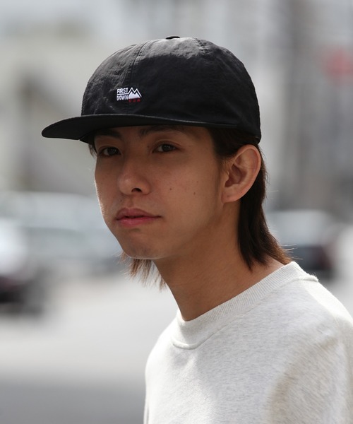 FIRST DOWN（ファーストダウン）の「【FIRST DOWN/ファーストダウン】CAP TASLAN NYLON/ワンポイント刺繍ロゴ タスランナイロン フラットバイザーキャップ 24SS（キャップ・メンズ・ブラック/グレー/セージグリーン・FREE）」の11枚目の写真