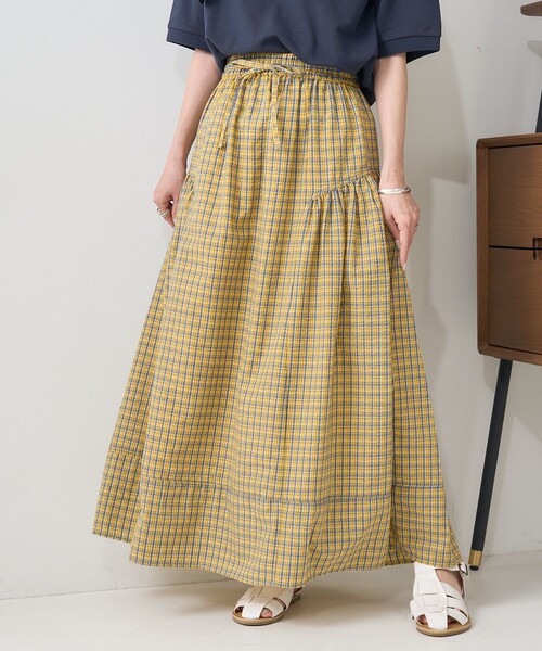 FREAK'S STORE（フリークスストア）の「カラーチェック ボリュームスカート（スカート・レディース・イエロー/ブルー・ﾌﾘ-）」の2枚目の写真